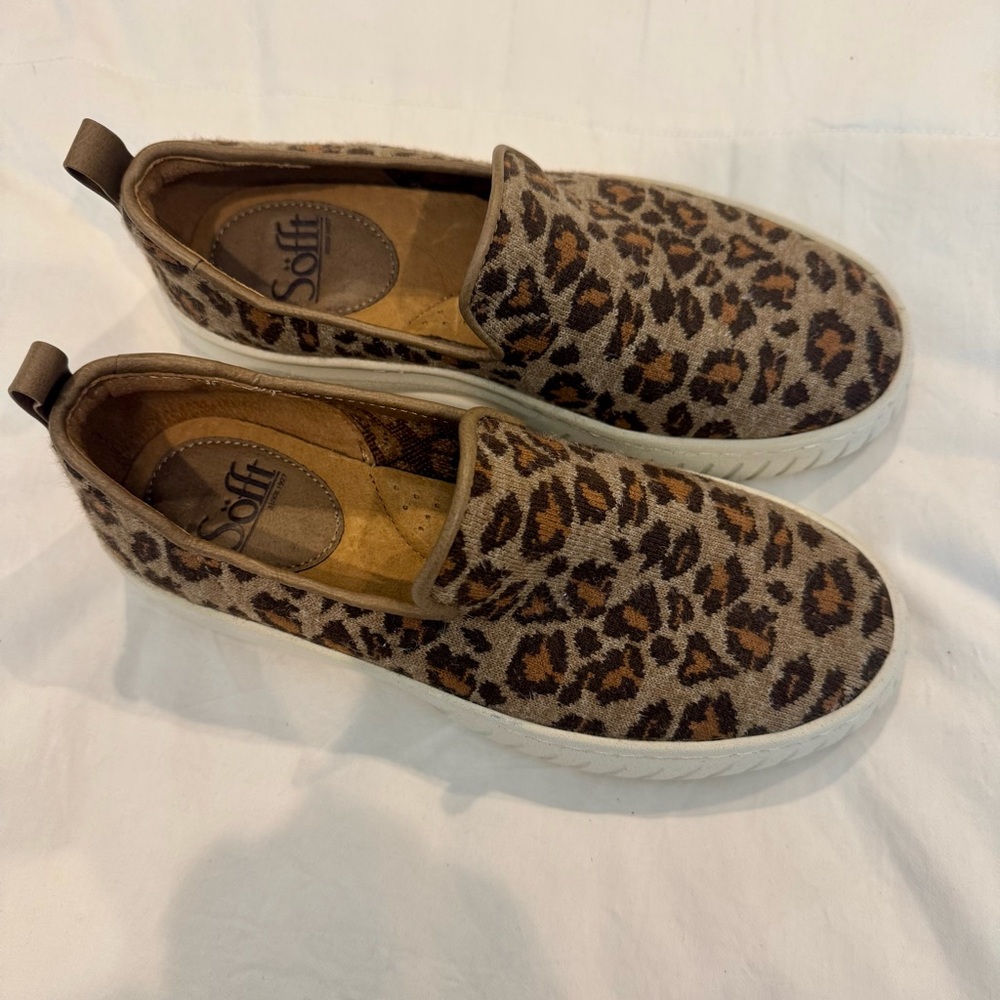 Sofft Leopard Print Slip-On Shoes